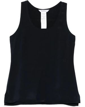 Max Mara Crepe De Chine Seidenoberteil - Schwarz