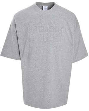 Vetements Illusion Logo Cotton T-Shirt - Grey
