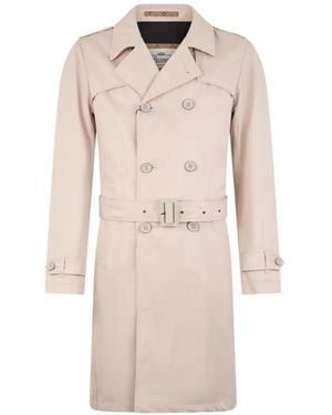 Herno Double-Breasted Trench Coat - Natural