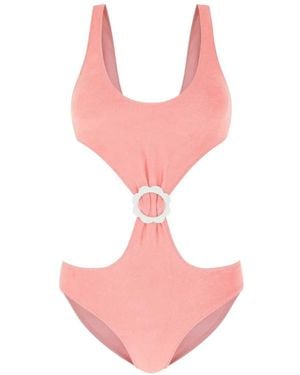Lisa Marie Fernandez Trikini Met Gewelfde Afwerking - Roze