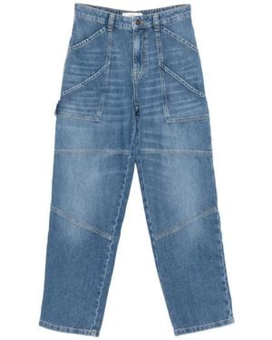 Ba&sh Moyce Button Pocket Jeans - Blue