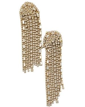 Rosantica Crystal-Embellished Fringed Earrings - Metallic