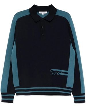 Maison Kitsuné Flash Fox Polo - Blue