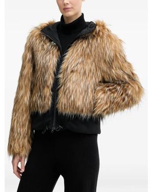 Sportalm Kapuzenjacke Aus Faux Fur - Braun