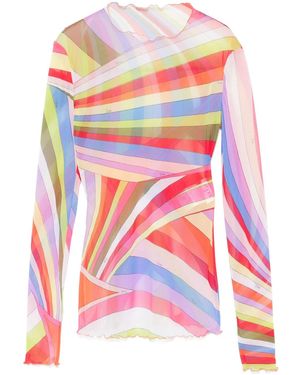 Emilio Pucci Top Con Stampa Iride - Rosso