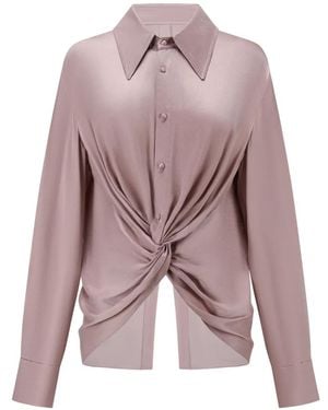 Oude Waag Knotted Draped Shirt - Pink