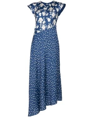 Tanya Taylor Violeta Midikleid - Blau