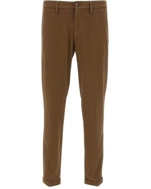 Re-hash Cuffed Welt-Pocket Trousers - Brown