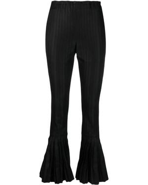 Sacai Pleated Flared Trousers - Black