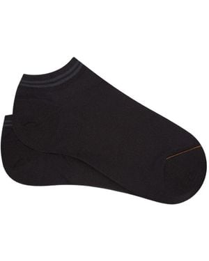 ZEGNA Stripe-Trim Socks - Black