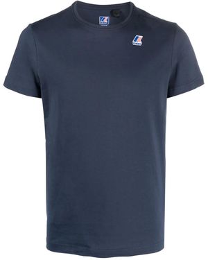 K-Way T-Shirt Con Stampa - Blu