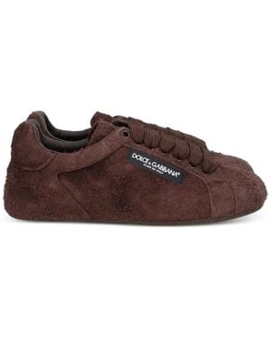 Dolce & Gabbana Baskets Portofino Soft En Cuir - Brown