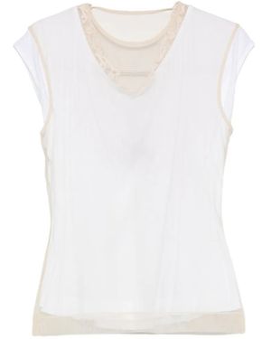 Simone Rocha Lace-Trim T-Shirt - White