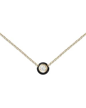 Melissa Kaye 18K Small Audrey Diamond Pendant Necklace - Metallic