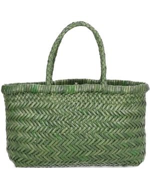 Dragon Diffusion Braided-Woven Tote Bag - Green