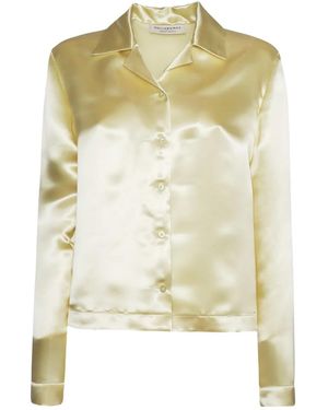 Philosophy Di Lorenzo Serafini Satin Long-Sleeve Shirt - Yellow