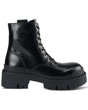 Ash 50Mm Noah Lace-Up Combat Boots - Black