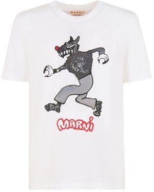 Marni Graphic-Print T-Shirt - White