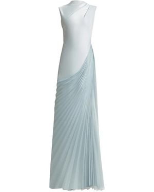 Gemy Maalouf Maxikleid Mit Falten - Blau