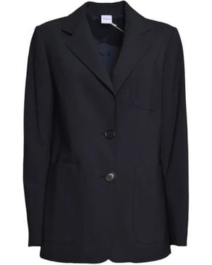 Aspesi Blazer Monopetto Con Revers A Lancia - Blu