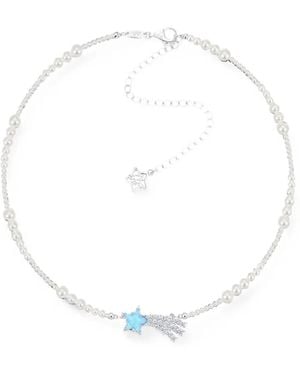 YVMIN Shooting Star Pearl Necklace - White