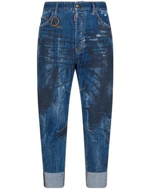 DSquared² Distressed Tapered Jeans - Blue
