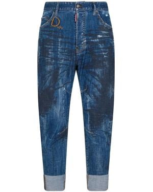 DSquared² Slim-Fit-Jeans Im Distressed-Look - Blau