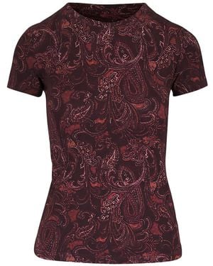 L'Agence Paisley-Pattern T-Shirt - Red