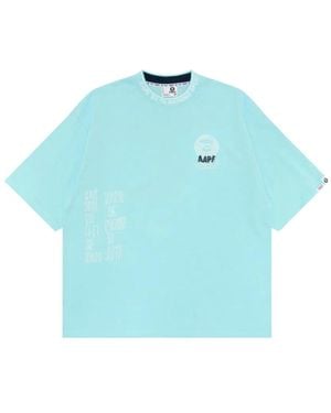 Aape By A Bathing Ape Logo-Print T-Shirt - Blue