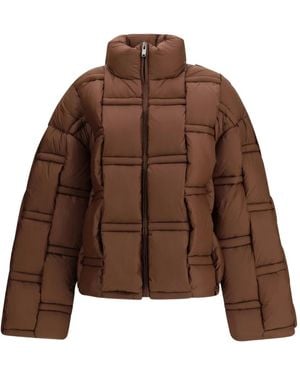 RAXXY Padded-Zip Puffer Jacket - Brown