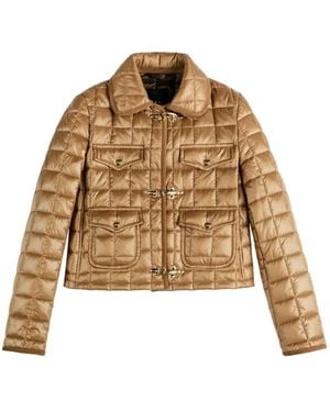 Fay Gesteppte Jacke Mit Vordertaschen - Natur