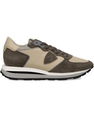 Philippe Model Tropaz Haute Suede-Panel Trainers - Brown