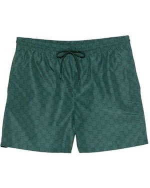 Gucci Swimsuit With Monogram Print - Green