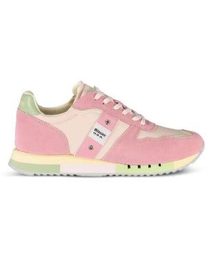 Blauer Colour-Block Lace-Up Sneakers - Pink