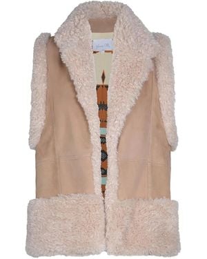 Johanna Ortiz Salty Air Weste aus Shearling - Natur
