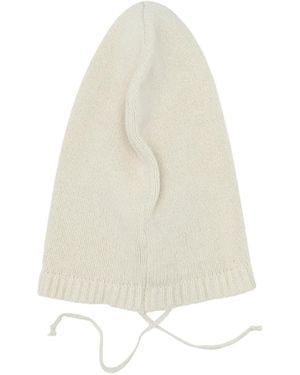 VIETTI MERCHANDISE Drawstring Cashmere Balaclava - White
