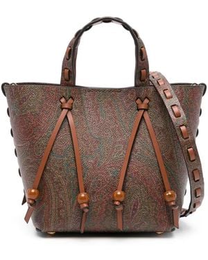 Etro Shopper mit Paisley-Print - Braun