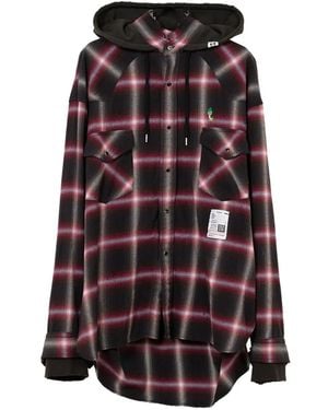Maison Mihara Yasuhiro Karierter Hoodie - Schwarz