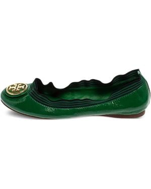 Tory Burch レザーフラットシューズ - グリーン