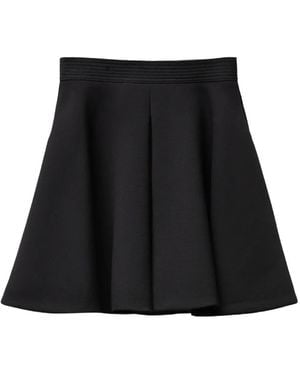 Versace Natté Wool Mini Skirt - Black