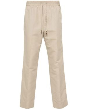 Brioni Mid-Rise Straight-Leg Trousers - Natural