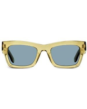 Ferragamo Eyewear Cat-Eye Rectangle-Frame Sunglasses - Blue