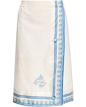 Versace Underwater Barocco Wrap Towel - White