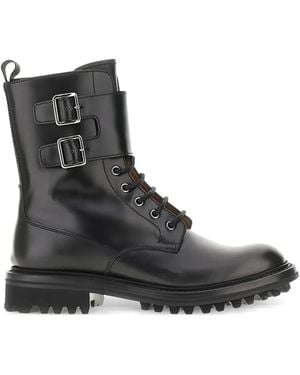 Church's Double-Buckle Lace-Up Boots - Black