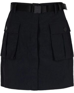 L'Agence Belted Cargo Short Skirt - Black