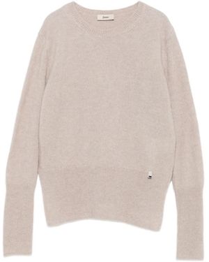 Herno Sweater Met Ronde Hals - Naturel