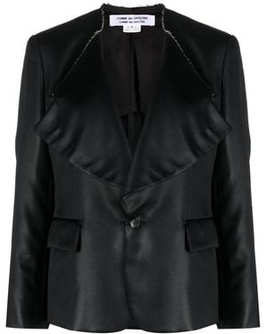 Comme des Garçons Blazer Monopetto Con Revers A Lancia - Nero