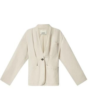Isabel Marant Soraya Blazer Met Opgestikte Zak - Wit