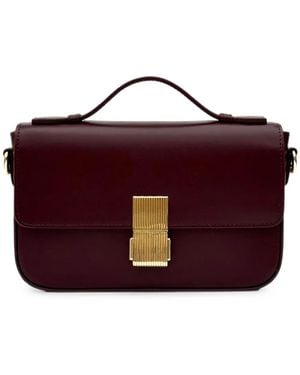 Apatchy London Flora Leather Tote Bag - Purple