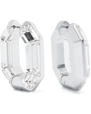 Swarovski Lucent Hoop Earrings - White
